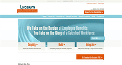 Desktop Screenshot of benefits.lyceum.com